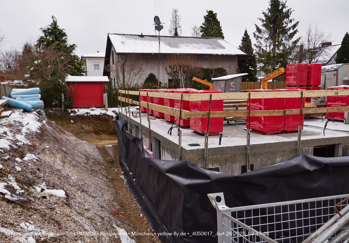 26.01.2023 - Neubau eines Mehrfamilienhause in der Niederalmstraße 16 in Neuperlach-Trudering